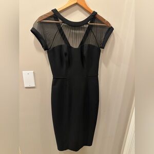 Maggy London Illusion Sheath Black Dress